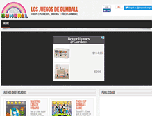 Tablet Screenshot of losjuegosdegumball.com